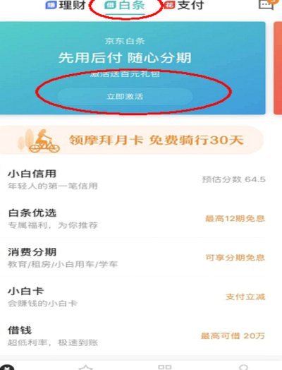 白条额度怎么支付