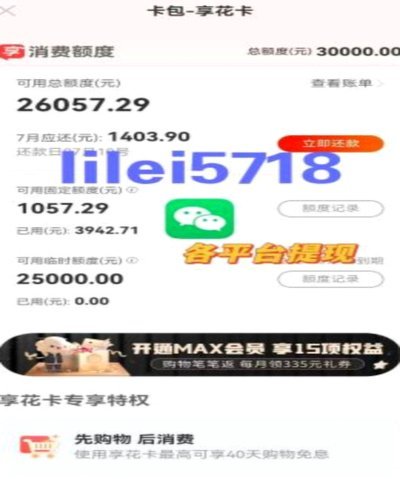 便荔卡包消费额度怎么套出来